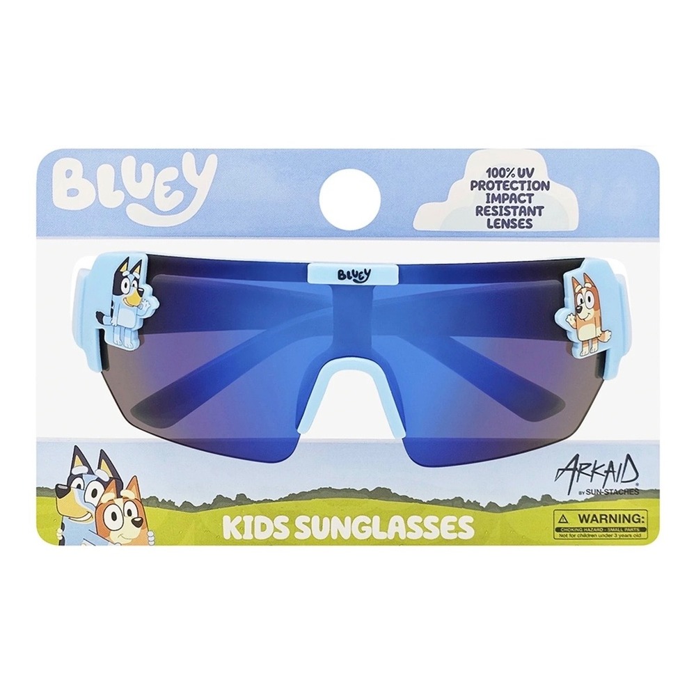 Bluey Bingo Kids Sunglasses Arkaid Sun-Staches Blue Shield UV Protection New